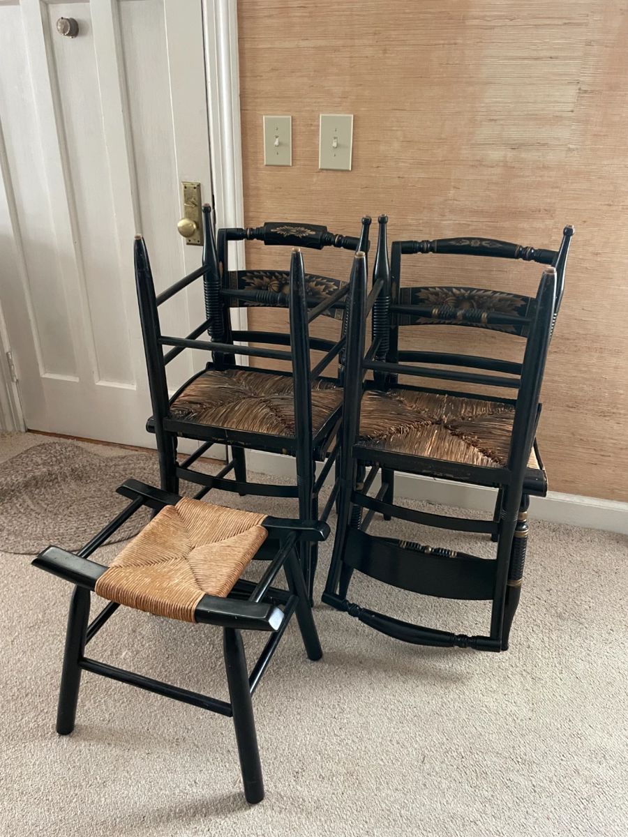 4 Hitchcock chairs
