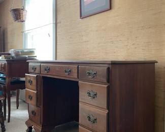vintage solid wood desk