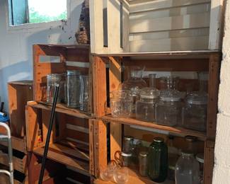 vintage glass containers
