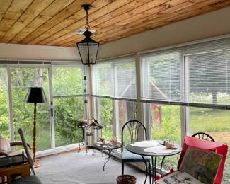 sunroom furniture, shell collection, original artwork