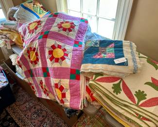 Handmade vintage quilts and toppers most $100-200