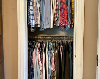 Clothing, coats and jackets $10, shirts, slacks and dressed $5 