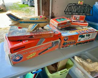 Vintage Lionel trains and toy planes, priced $5-50