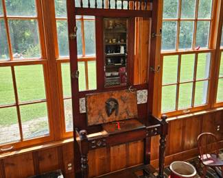 Walnut Hall Tree.