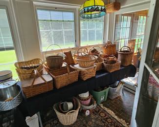 Baskets of All Ages, Bent Panel Ceiling Lamp.