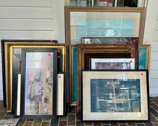 Various framed pieces of art, movie posters etc. most $10-25