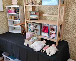 Dolls, Doll Furniture.