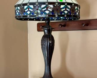 Repro stained glass lamp $50