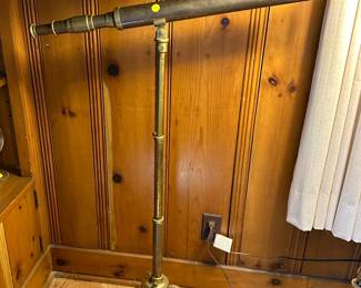 Brass telescope with floor stand $100