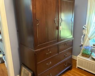 Mahogany linen press $650