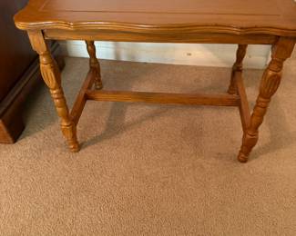 Traditional table, heavy wood