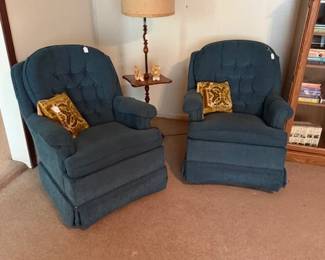 Swevial chairs and vintage table lamp