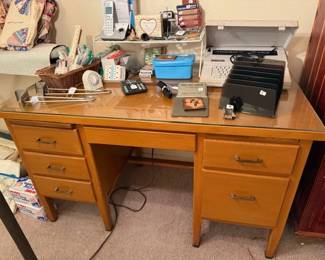 Desk items and small desk