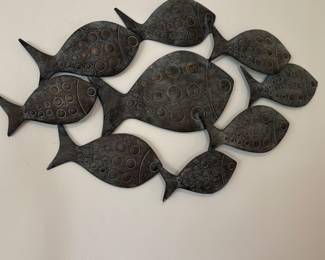 Fish Design Metal Wall Art 