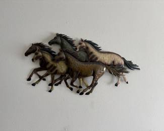 Metal Horse Sculpture Wall Art 