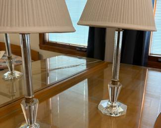 Set of Glass Side Lamps 