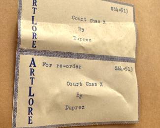 Art Lore Duprez Court Chas X – French Royalty Print with Ornate Frame