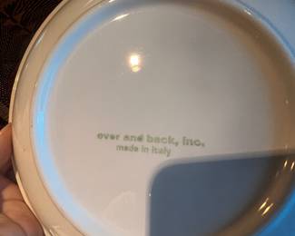 Over and Back Italy porcelain plate