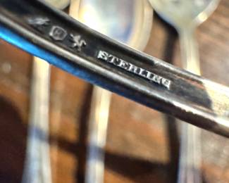 Set of 4 Antique Sterling Silver Teaspoons – English Hallmarked Silver Flatware – Estate Collection