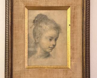 Vintage NYGS Rosalba Carriera Artwork – Head of a Girl Decorative Collectible