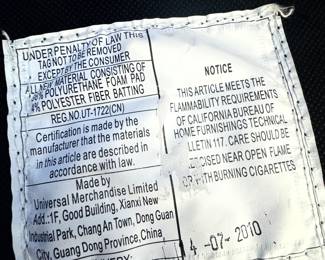 Universal Merchandises White Faux Leather Cube Ottoman Pouf – Estate Sale