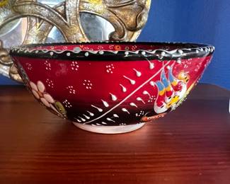 vintage  hand painted ceramica