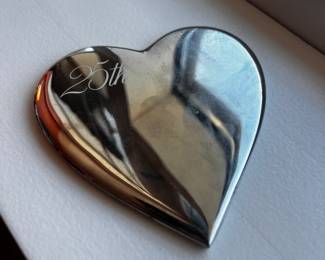 Gerity rhodium 25th anniversary Heart