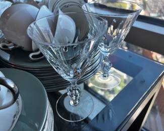 crystal wine goblets