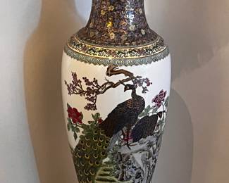 Large hand-painted Chinese porcelain floor vase | $400