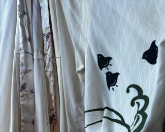 Hand made silk kimono sleeve robe