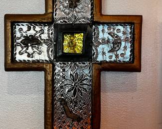 vintage cross with sacraments