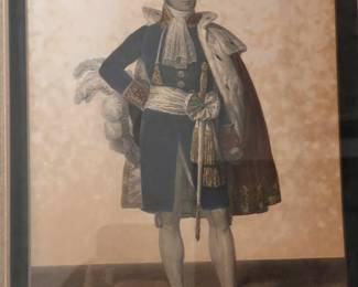 Antique engraving Charles X by Louis Dupre 1789-1837