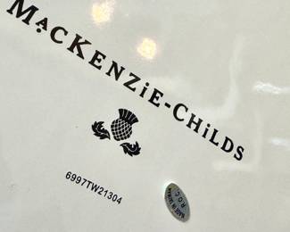 Signed MacKenzie-Childs Pottery Base – Handcrafted Enamelware Home Decor