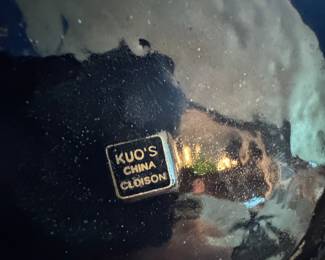 Kuo’s China Enamel Butterfly & Floral Design