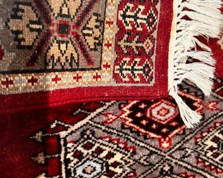 Vintage hand made Bokhara wool rug runner 