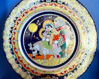 Rosenthal Bjørn Wiinblad Christmas Plate 1979 – Flucht nach Ägypten – Collector’s Edition