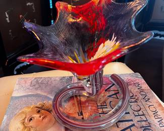 Hand Blown Color Glass Vase 