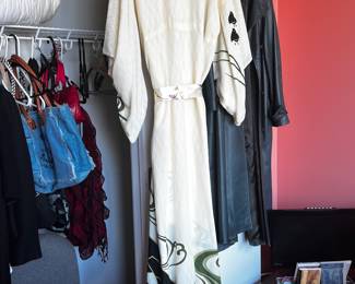 Hand made silk kimono sleeve robe