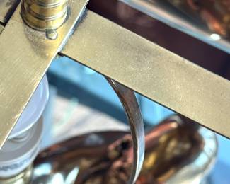 Vintage Brass Buddha Lamp – Top Hardware and Mount Detail