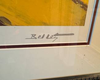 Framed Claude Bellet Serigraph – Modern French Impressionist Art