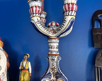 Hand made and hand painted limited edition Portugal ceramica Conimbriga