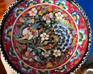 vintage hand painted bowl