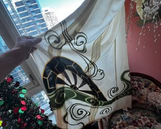 Hand made silk kimono sleeve robe