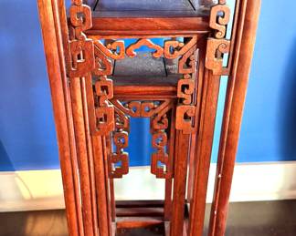 Set of Vintage Chinese Rosewood Nesting Tables | $450