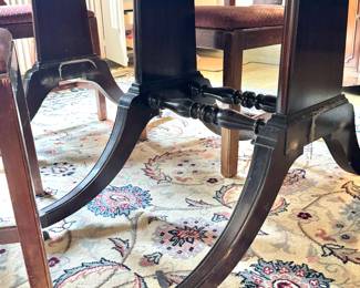 The Warfield Mahogany dining table with 6 leafs