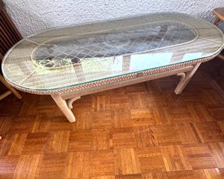 Rattan coffee table