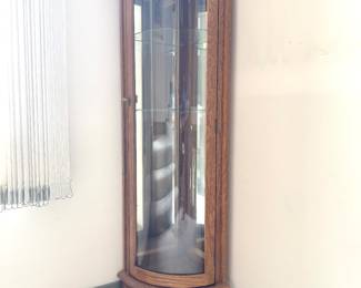 Curio corner cabinet
