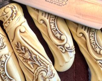 1930' Landers, Frary and Clark Celluloid tableware 8 forks and 8 knifes