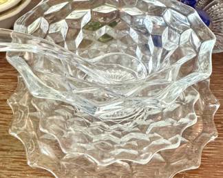 American Pattern by Fostoria cubist glass