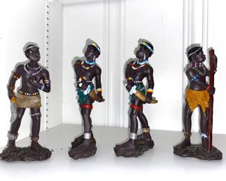Vintage African warrior figures